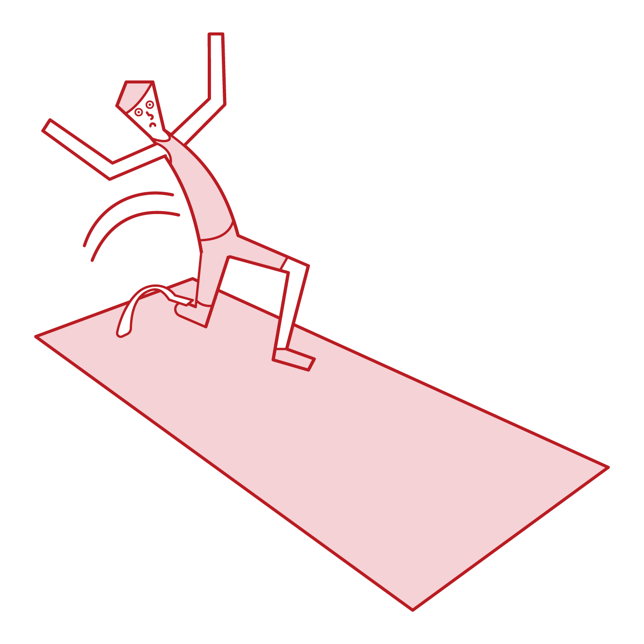 運動員（男性）的插圖，用假肢跳躍