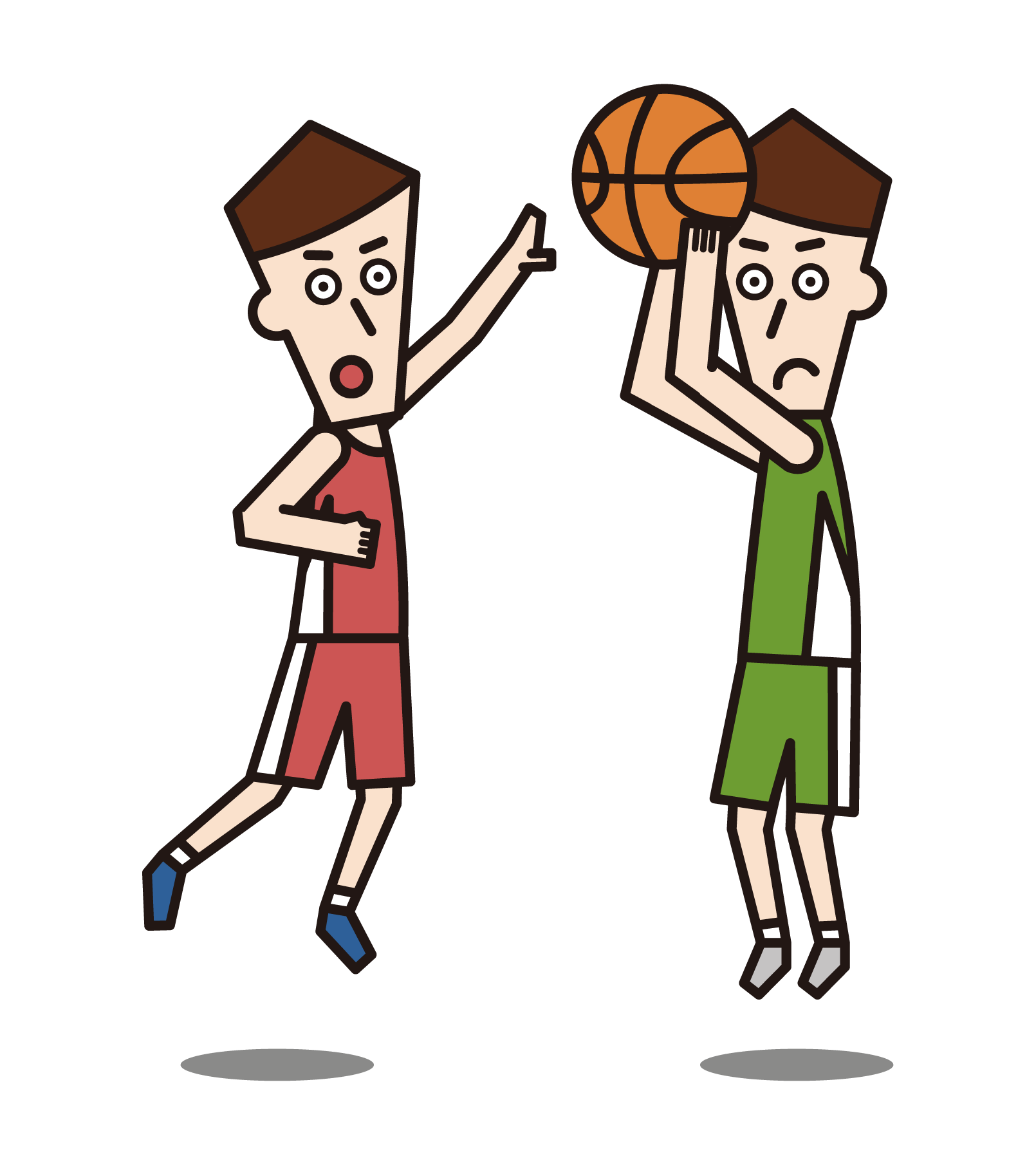 籃球運動員（男）的插圖