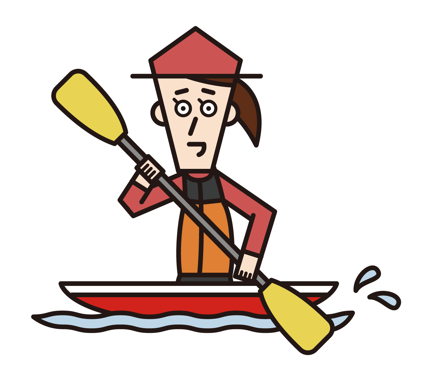 皮划艇運動員（男子）的插圖