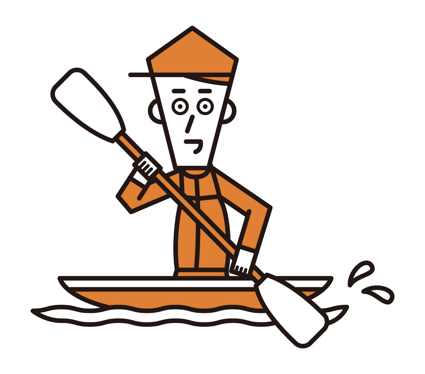 皮划艇運動員（男子）的插圖