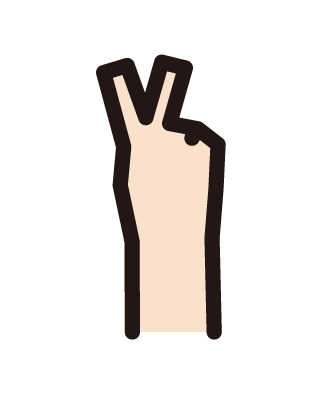 人差し指を立てる手のイラスト