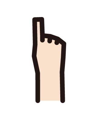 Illustration of a hand with an index finger up