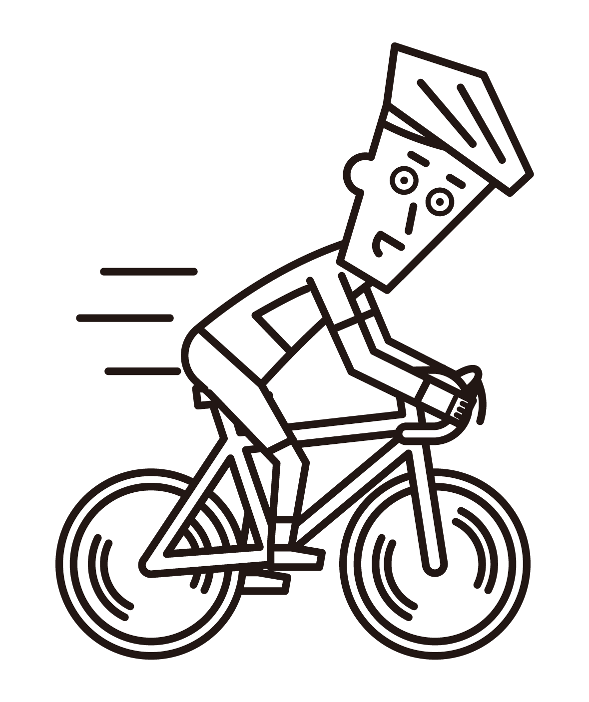 Illustration of a road race athlete (male)