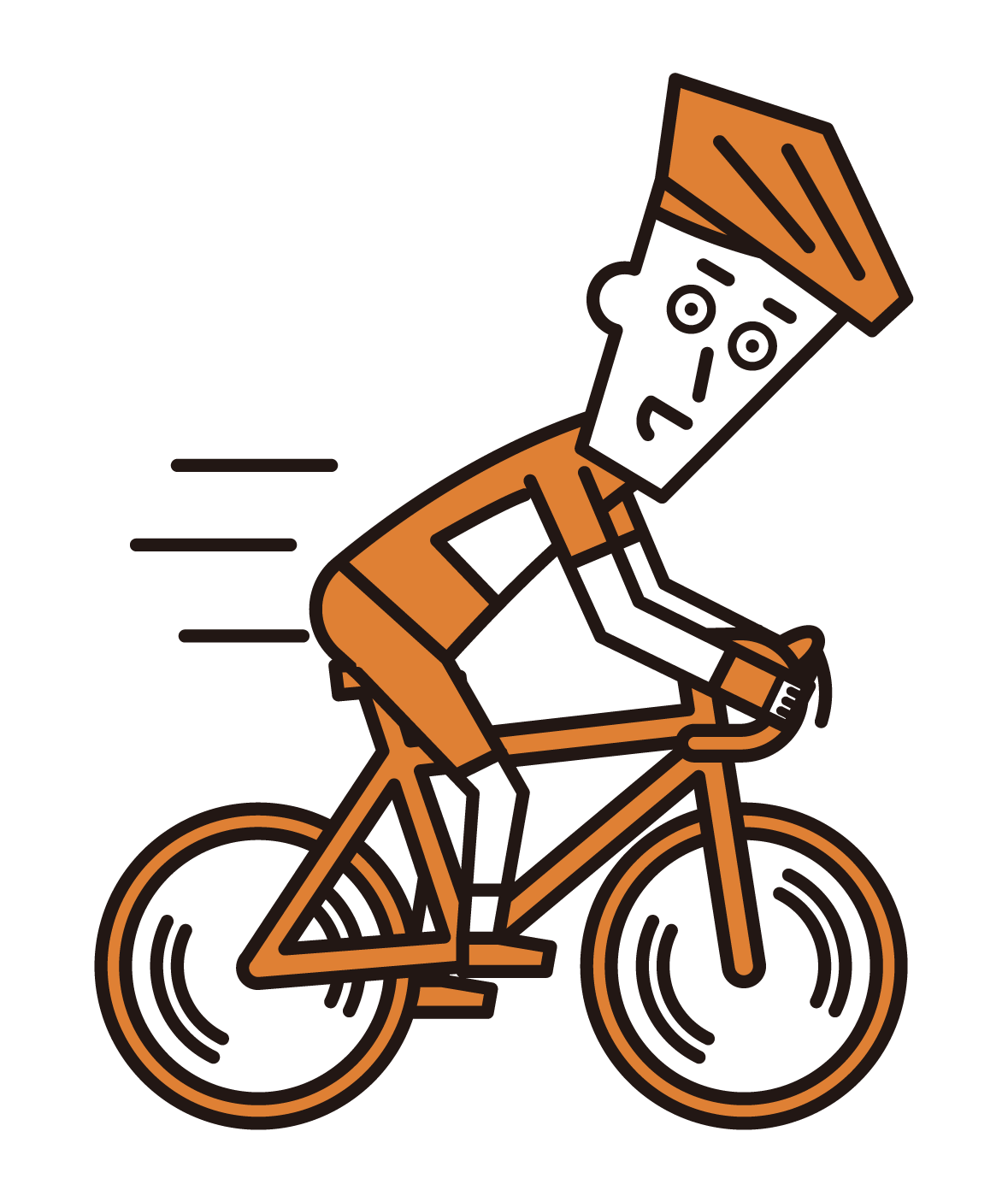 Illustration of a road race athlete (male)