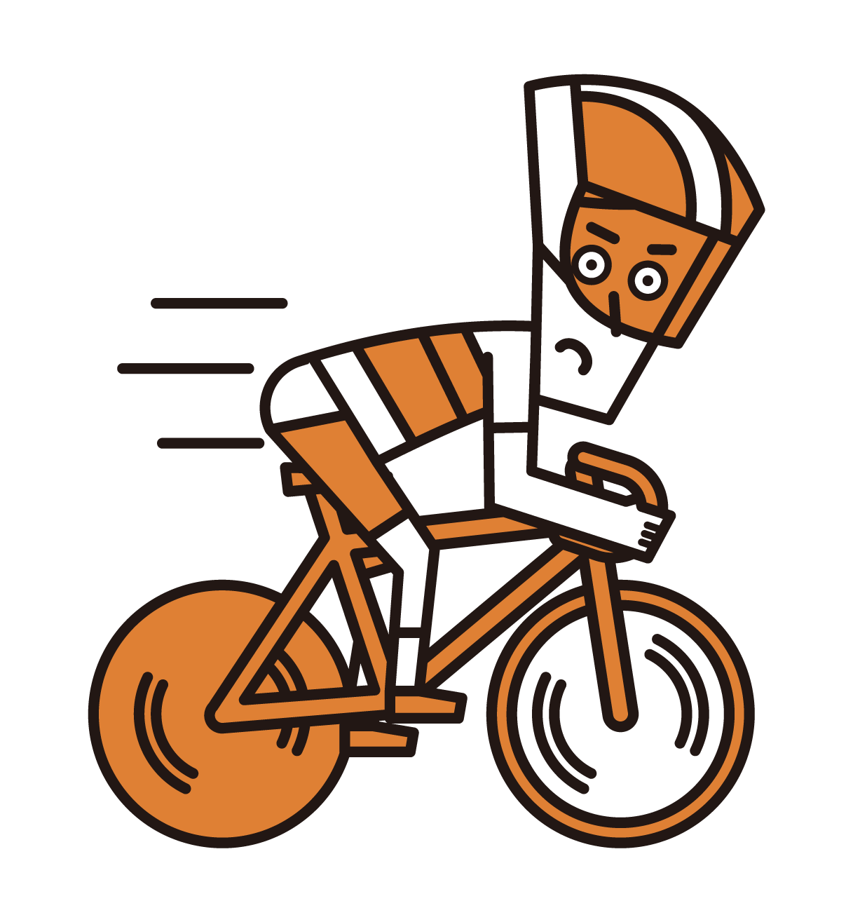短跑運動員（自行車賽道男子運動員）的插圖