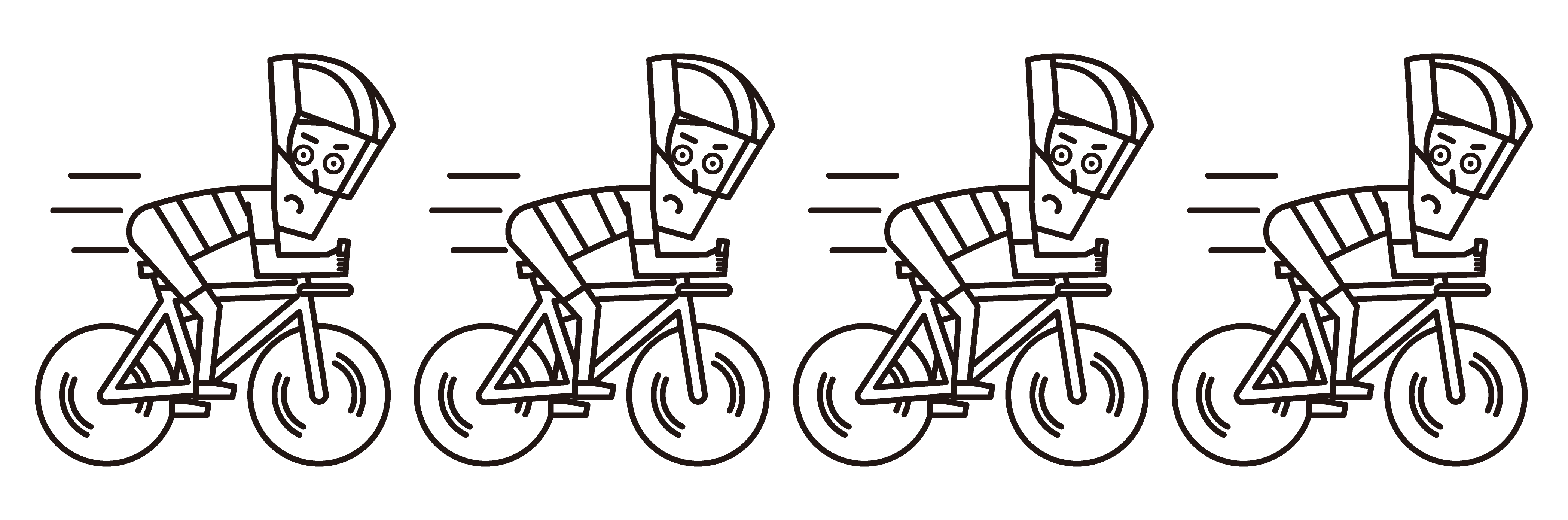 團隊射擊（自行車賽道男子運動員）的插圖