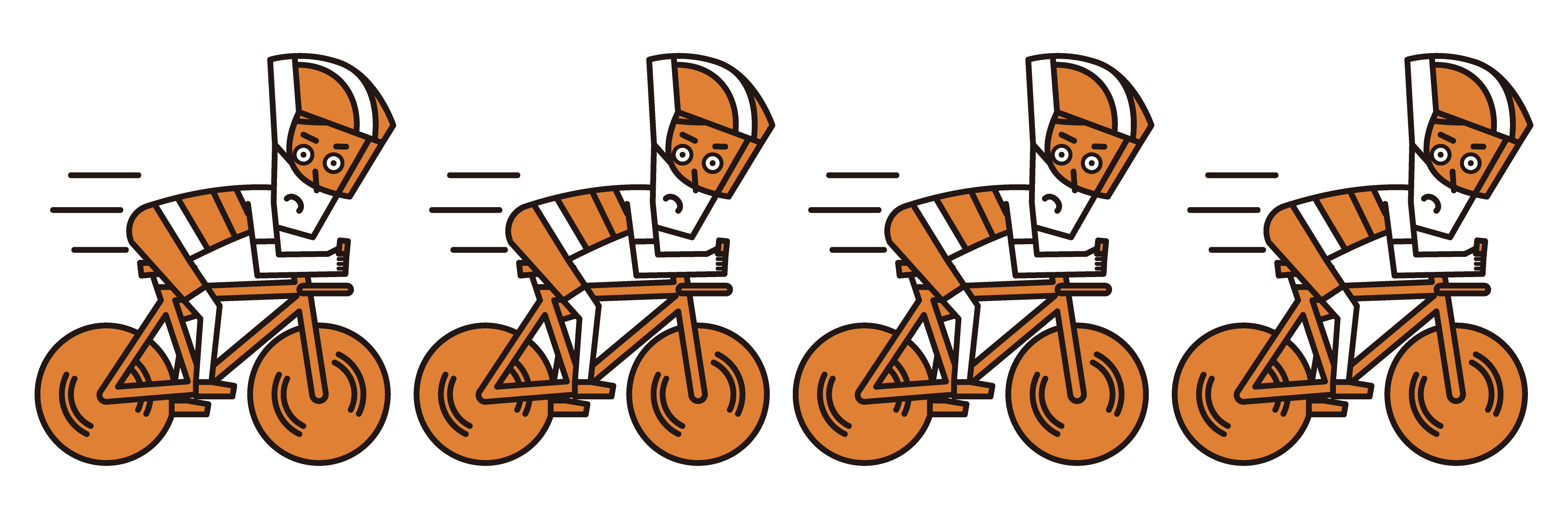 團隊射擊（自行車賽道男子運動員）的插圖