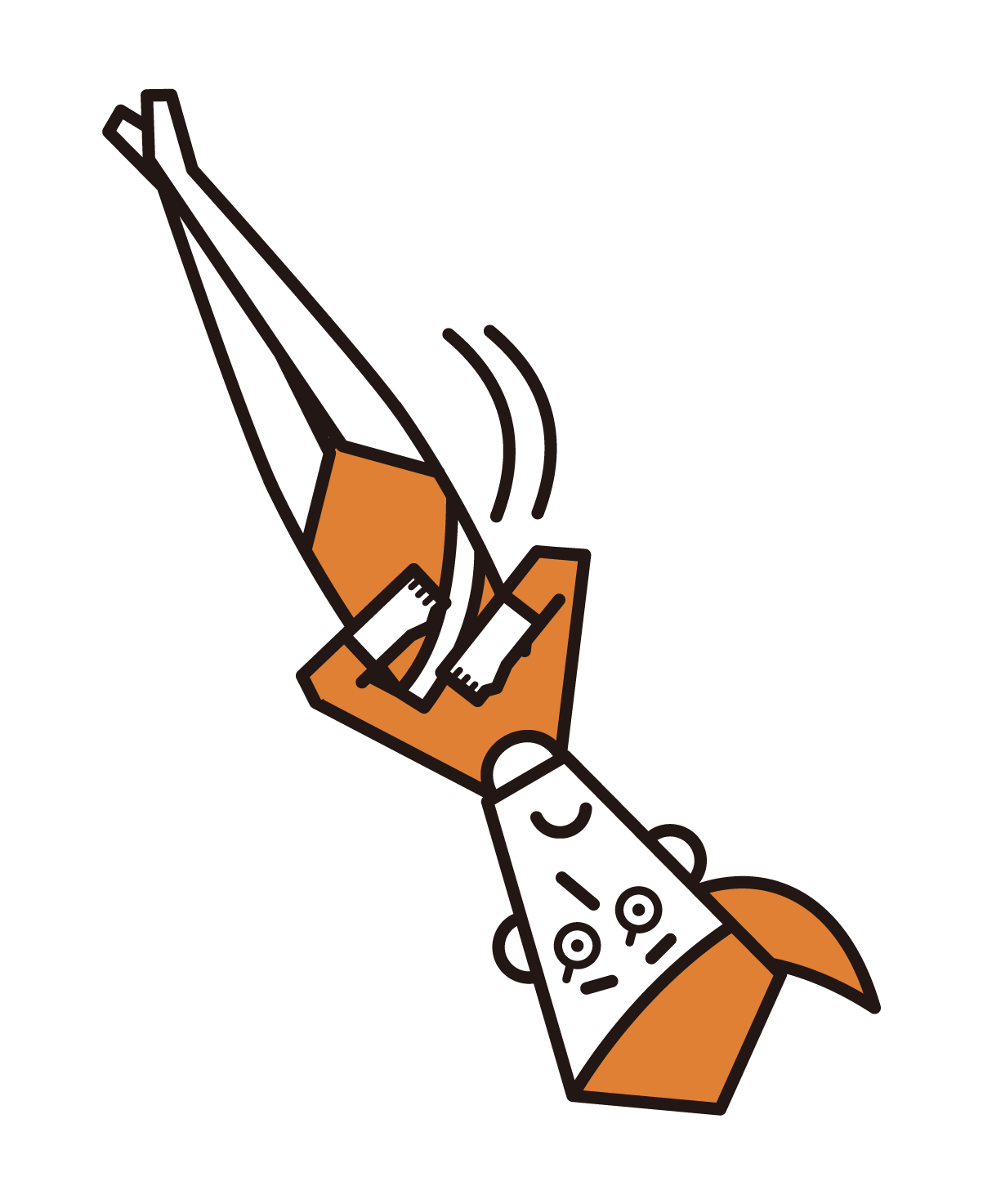 空中扭曲體操運動員（女性）的插圖