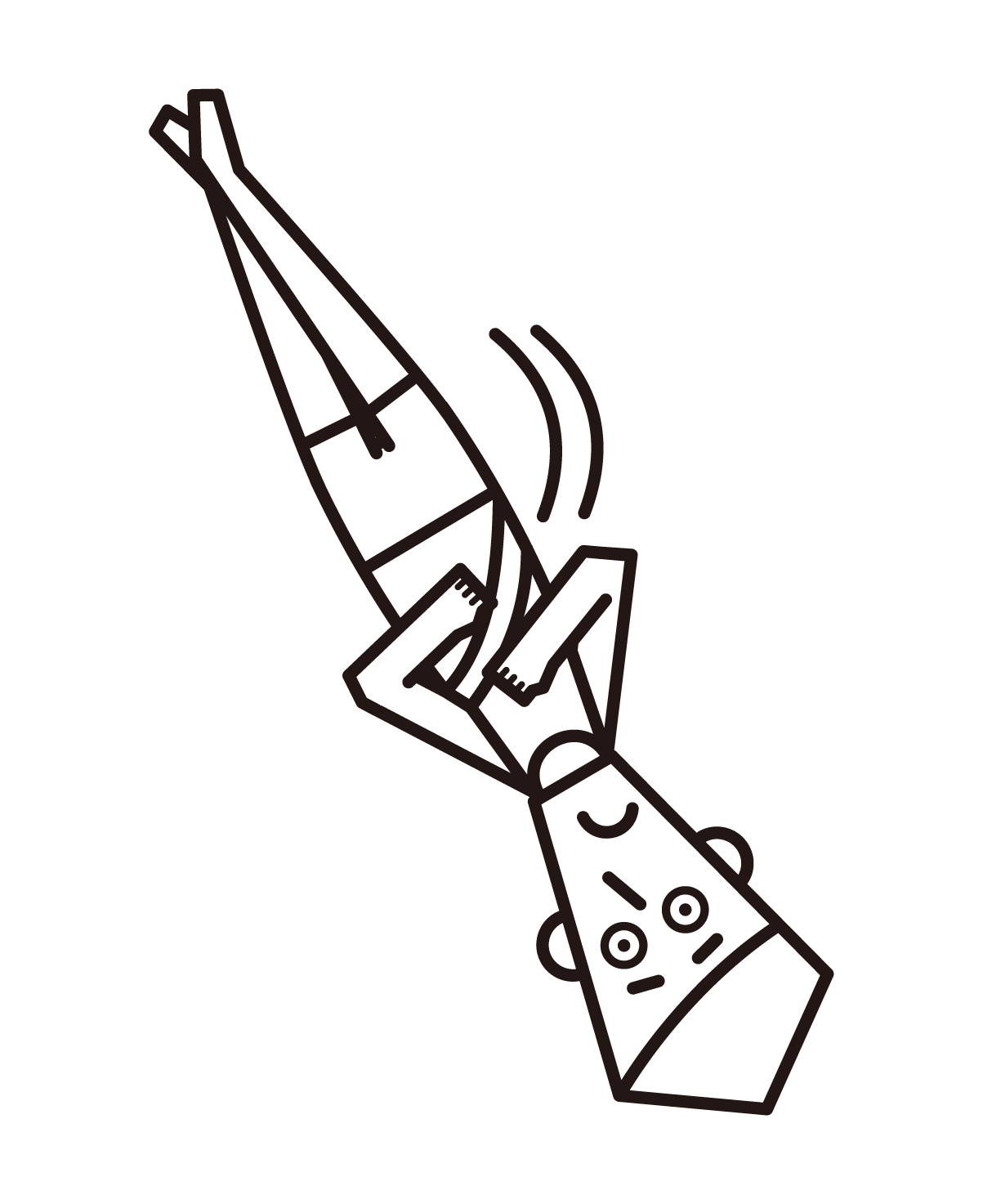 空中扭曲體操運動員（男性）的插圖