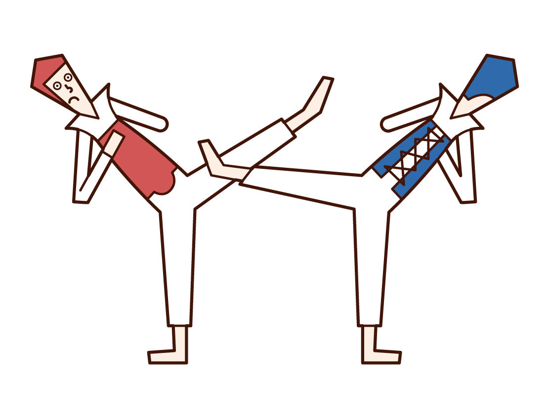 殘奧會拳手（男子）的插圖