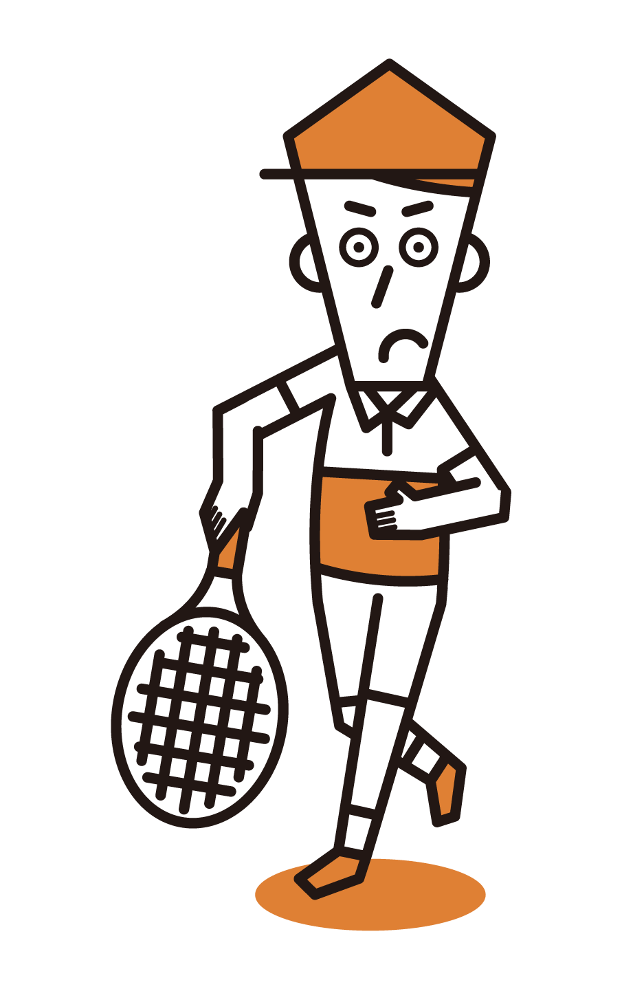 網球運動員（男）的插圖