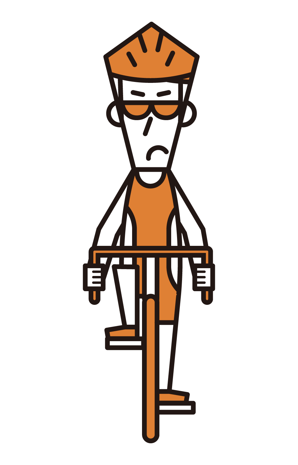 鐵人三項和自行車運動員（男性）的插圖
