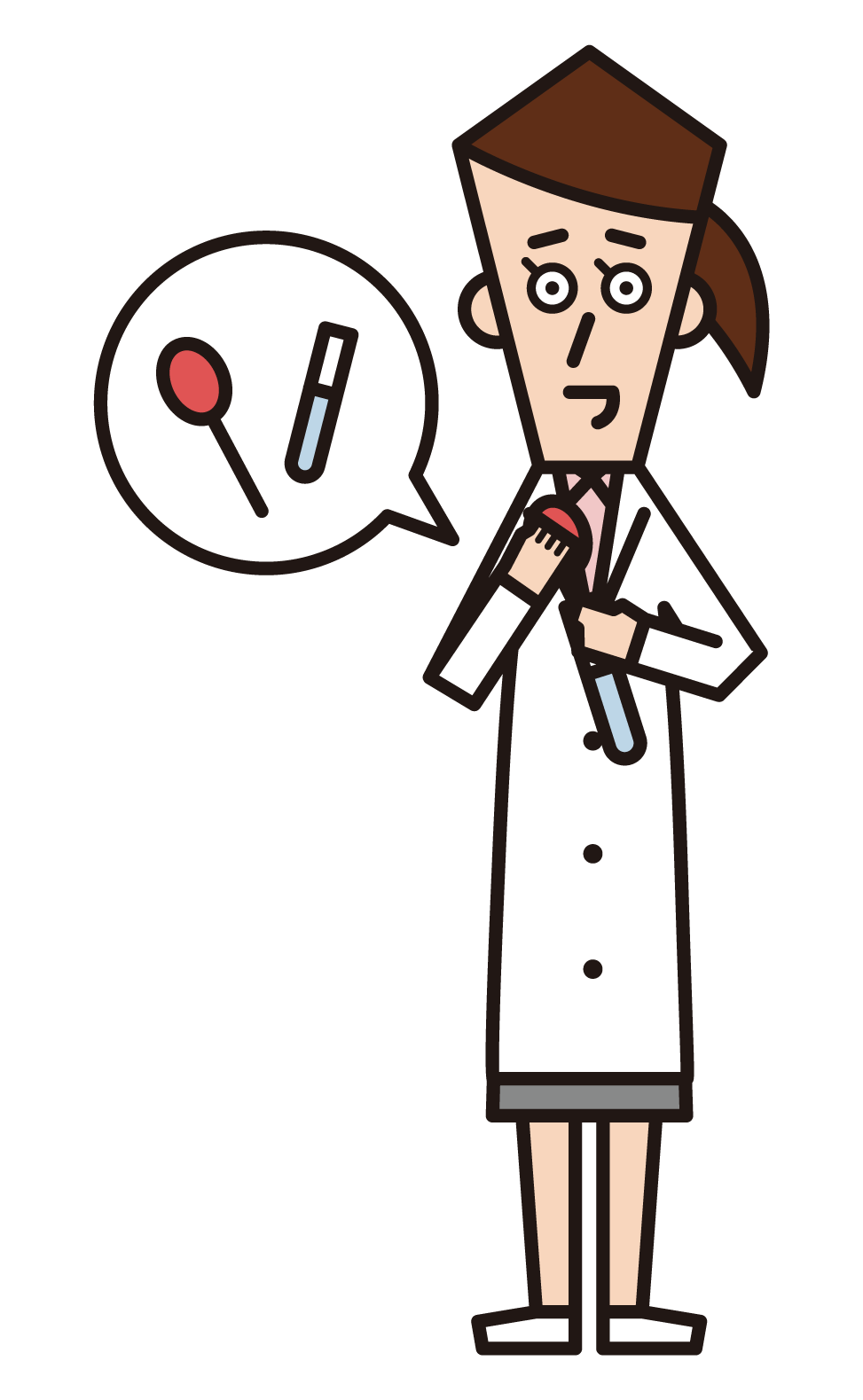 Illustration of a clinical laboratory technician (female)