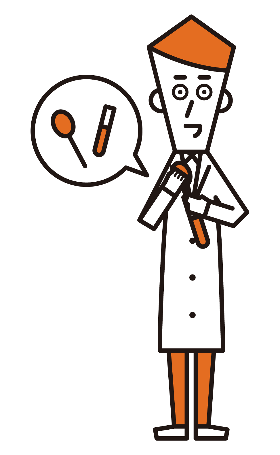 Illustration of a clinical laboratory technician (male)