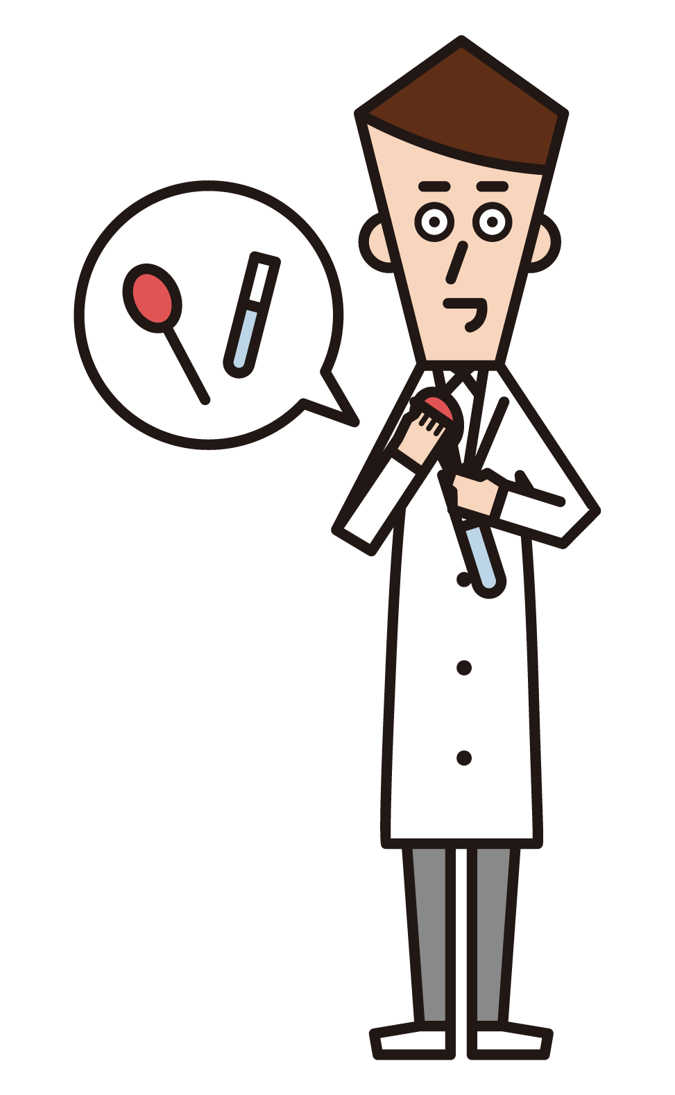 Illustration of a clinical laboratory technician (male)