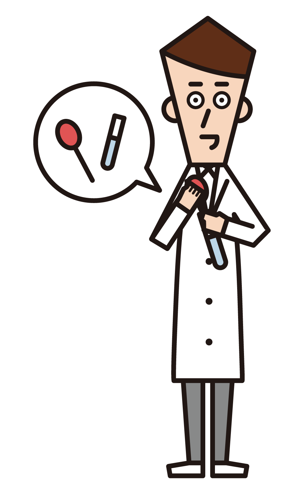 Illustration of a clinical laboratory technician (female)