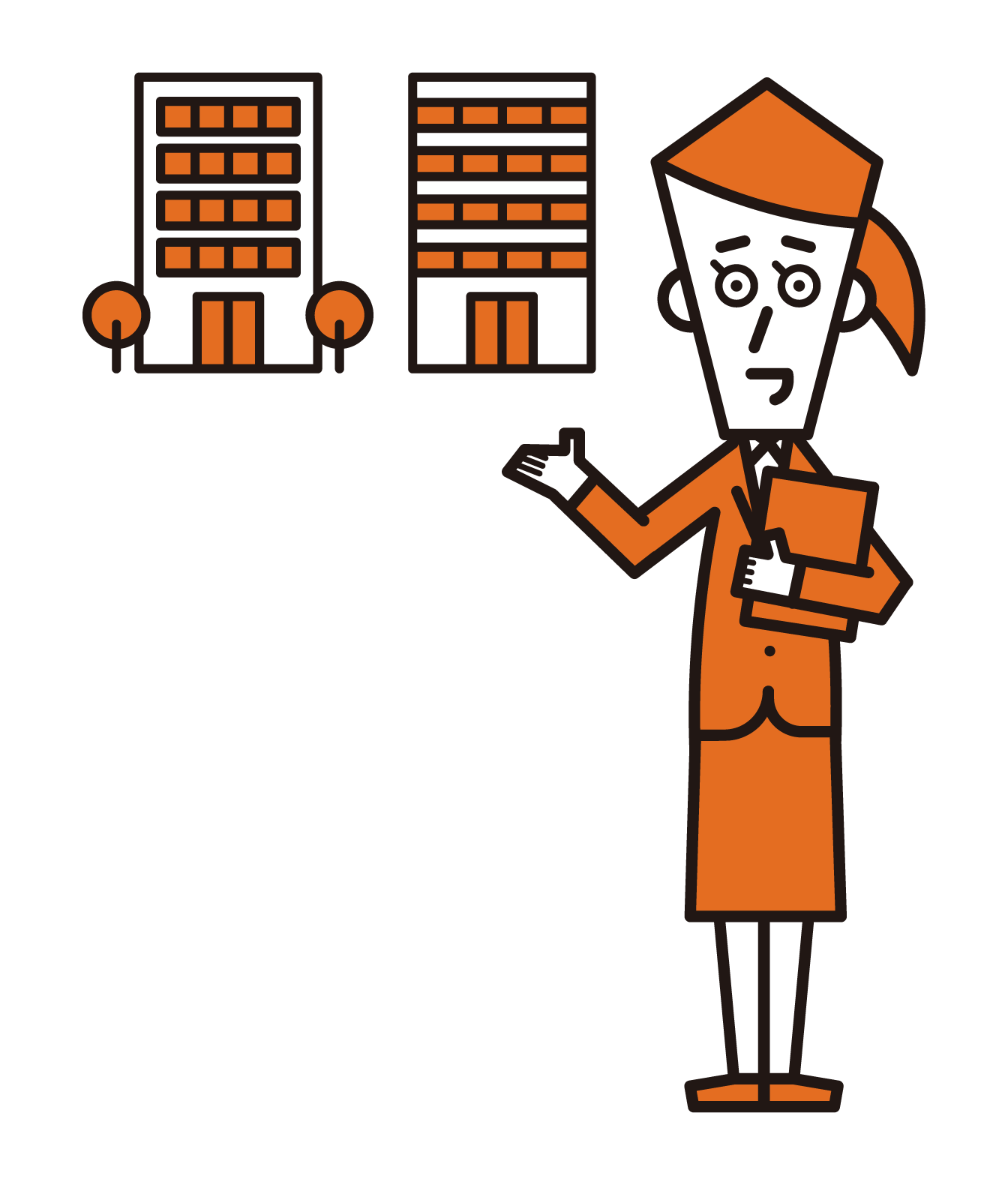 Illustration of a career counselor (female)