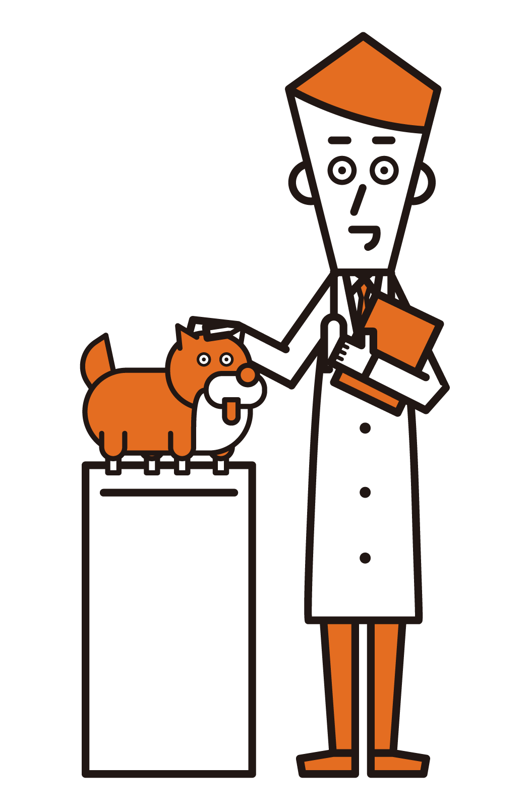 Illustration of a veterinarian (male)