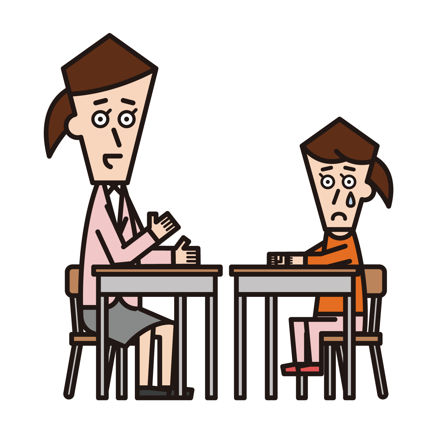 Illustration of a school counselor (female)