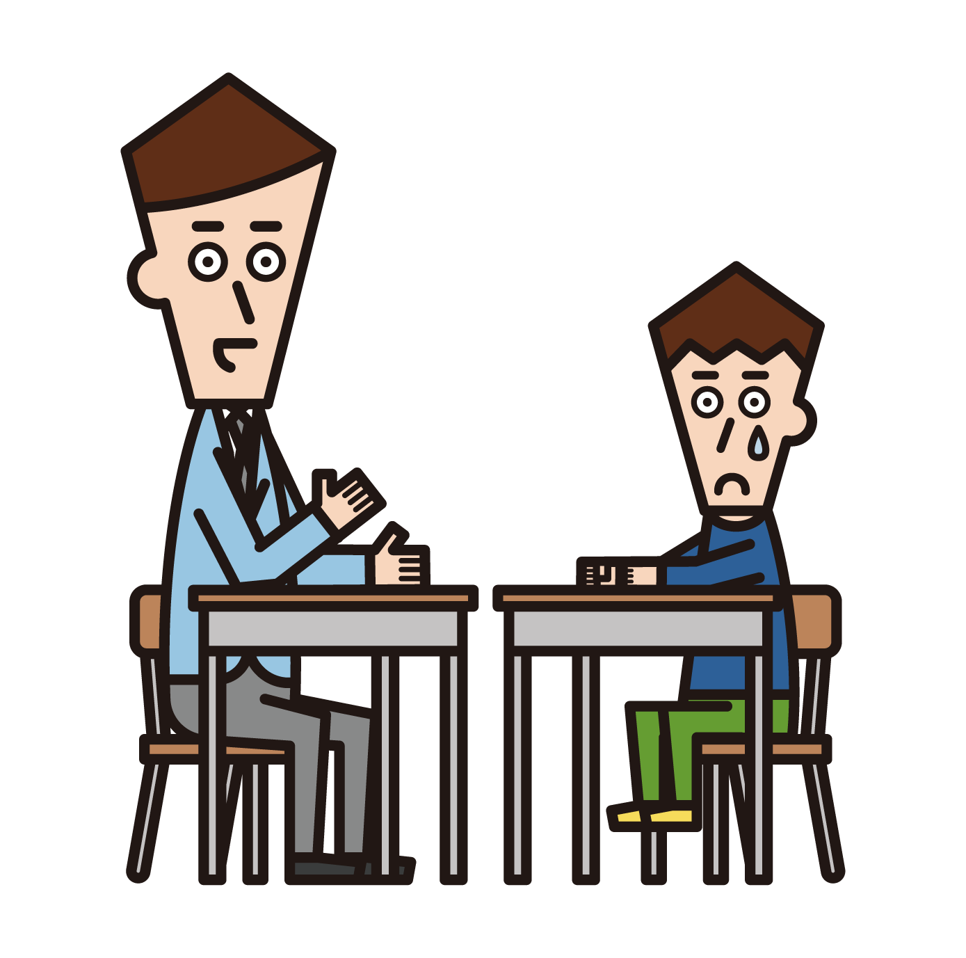 Illustration of a school counselor (male)