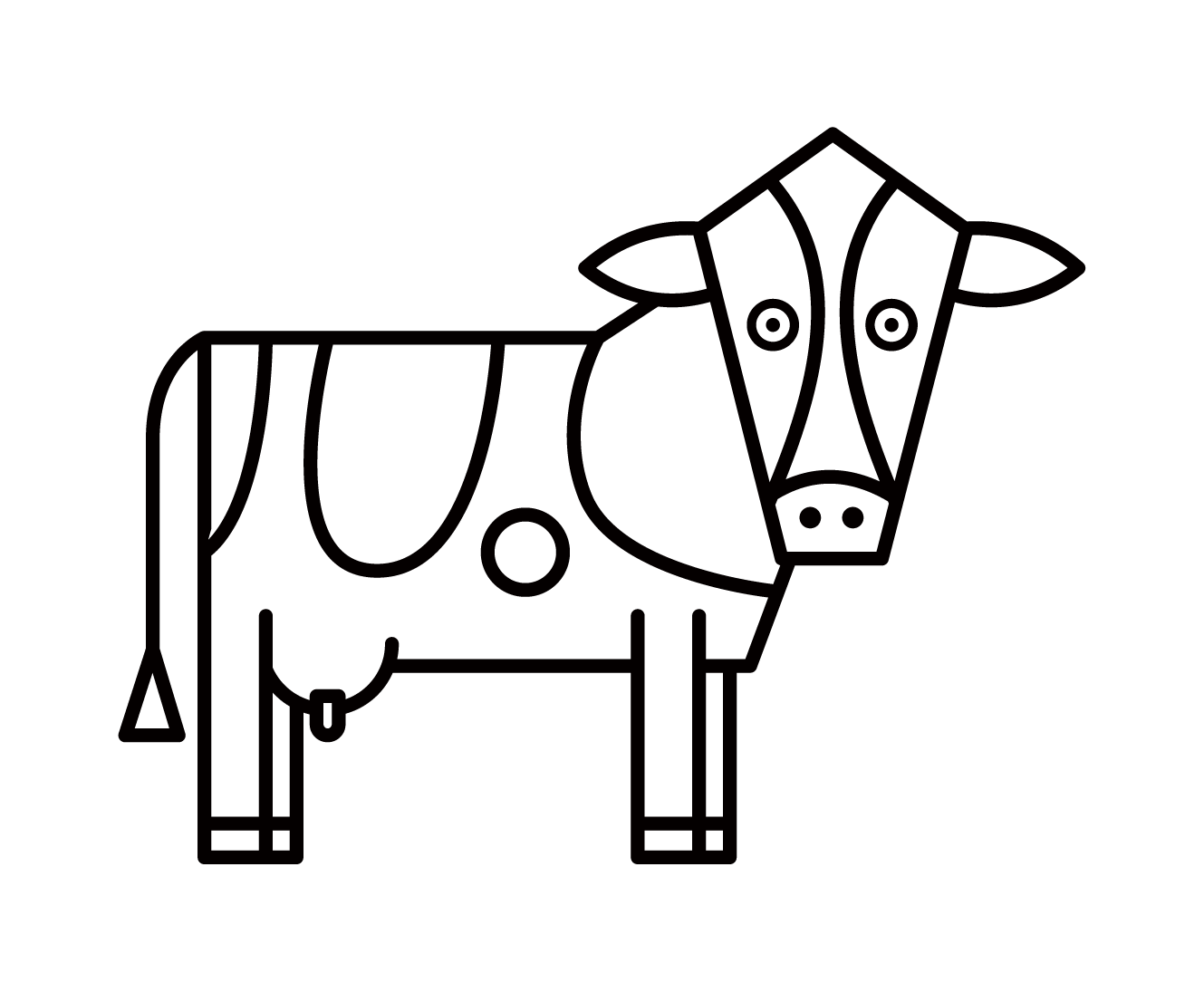 유제품 소의 삽화