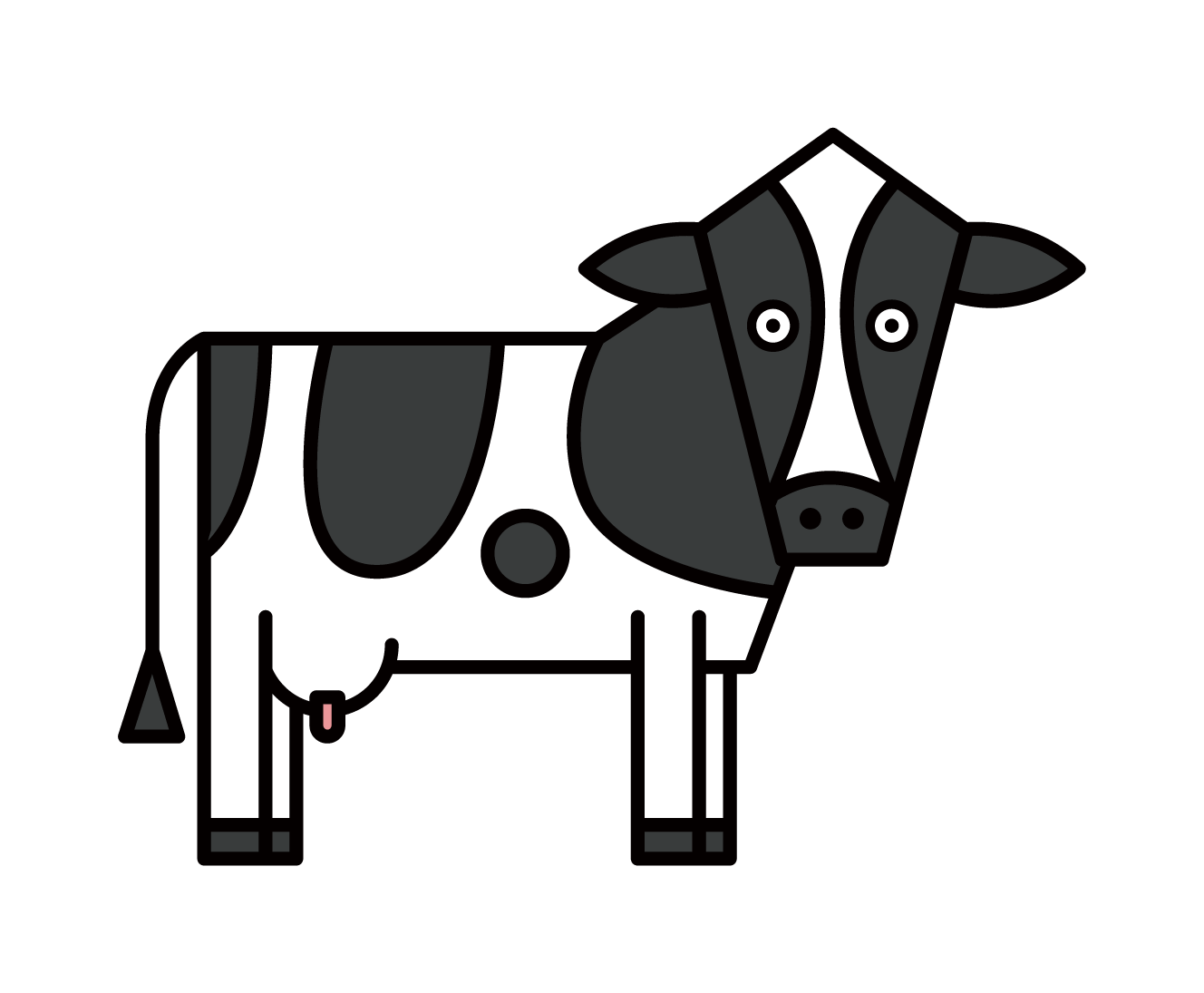 유제품 소의 삽화
