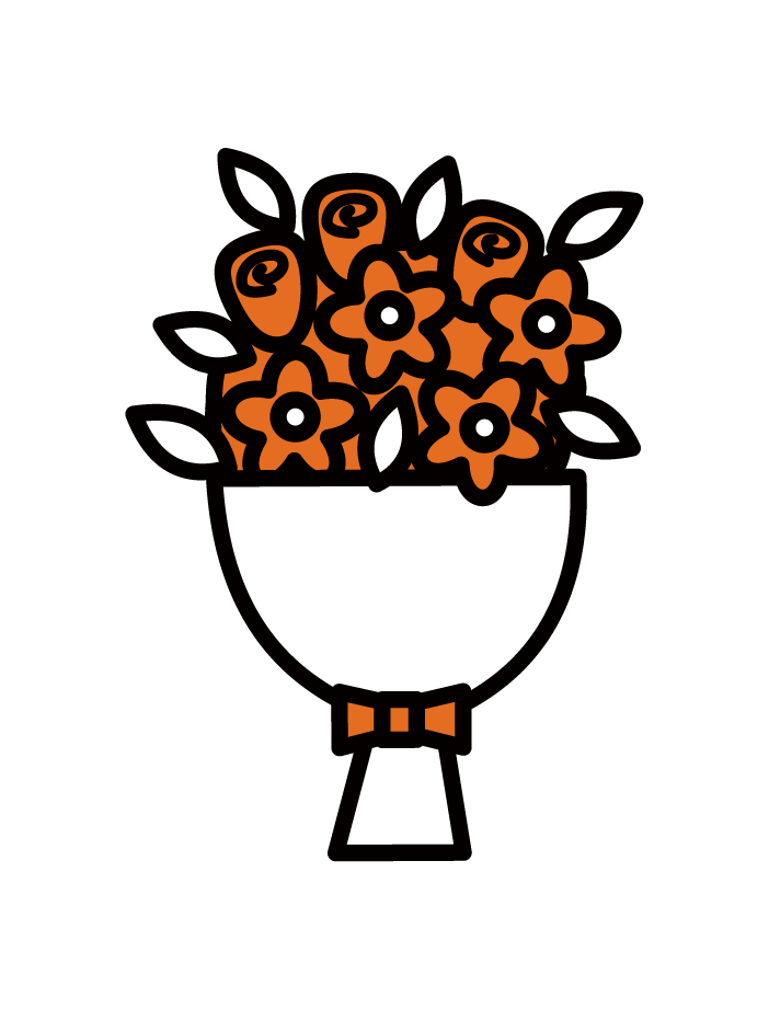 Illustration of a big bouquet