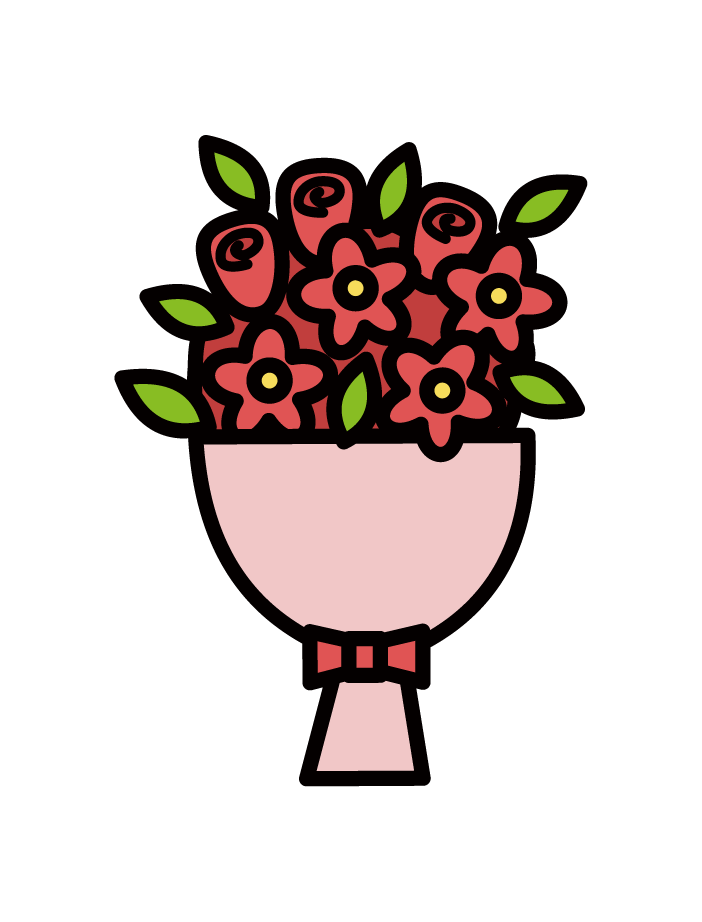 Illustration of a big bouquet