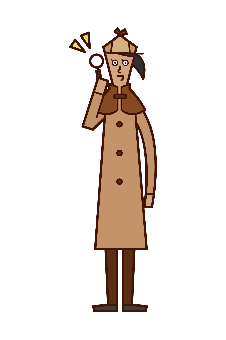 Illustration of a detective (woman)