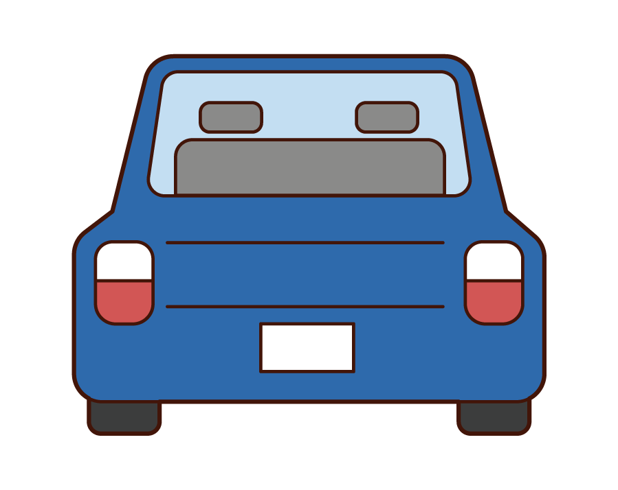 Illustration of the car seen from behind