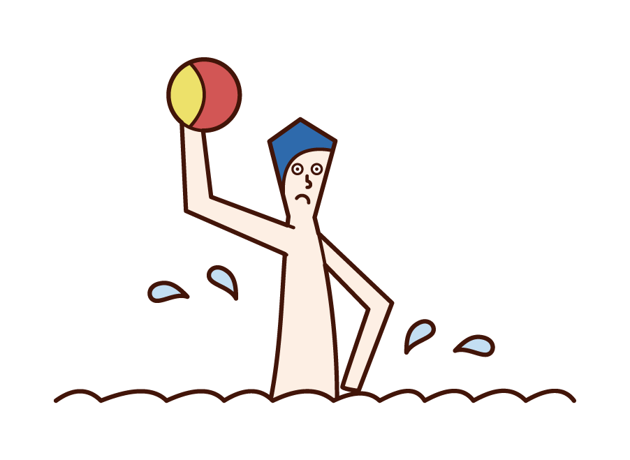 水球運動員 男性 的插圖 免費插圖素材kukukeke