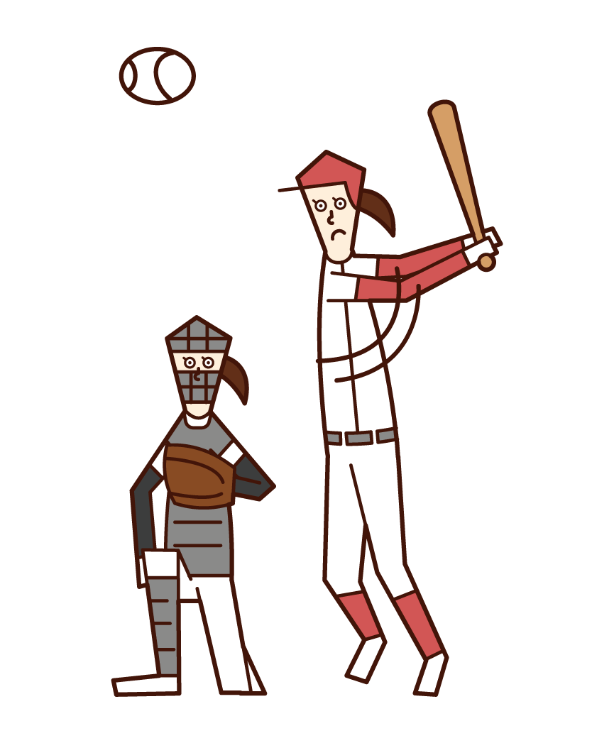 ホームランを打つ野球選手 男性 のイラスト フリーイラスト素材 Kukukeke ククケケ