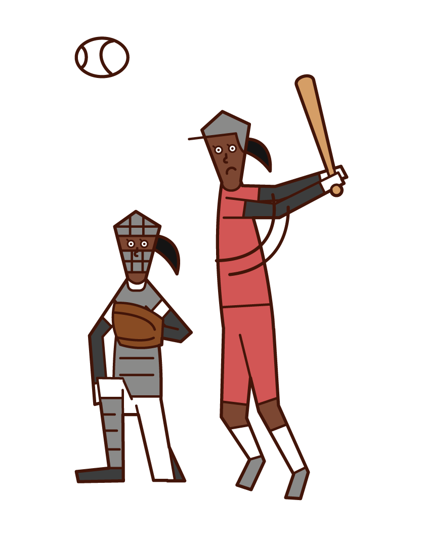 壘球運動員（女）的插圖