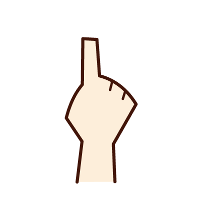 人差し指を立てる手のイラスト Kukukeke ククケケ