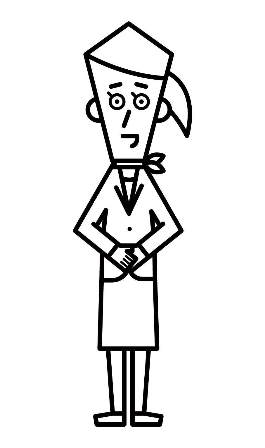 Illustration of a receptionist (female)