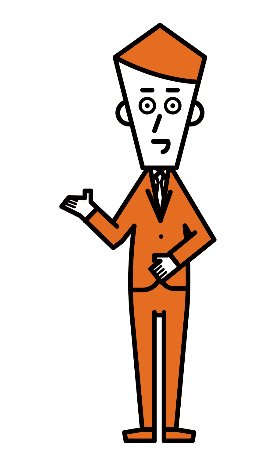 Illustration of receptionist (male)