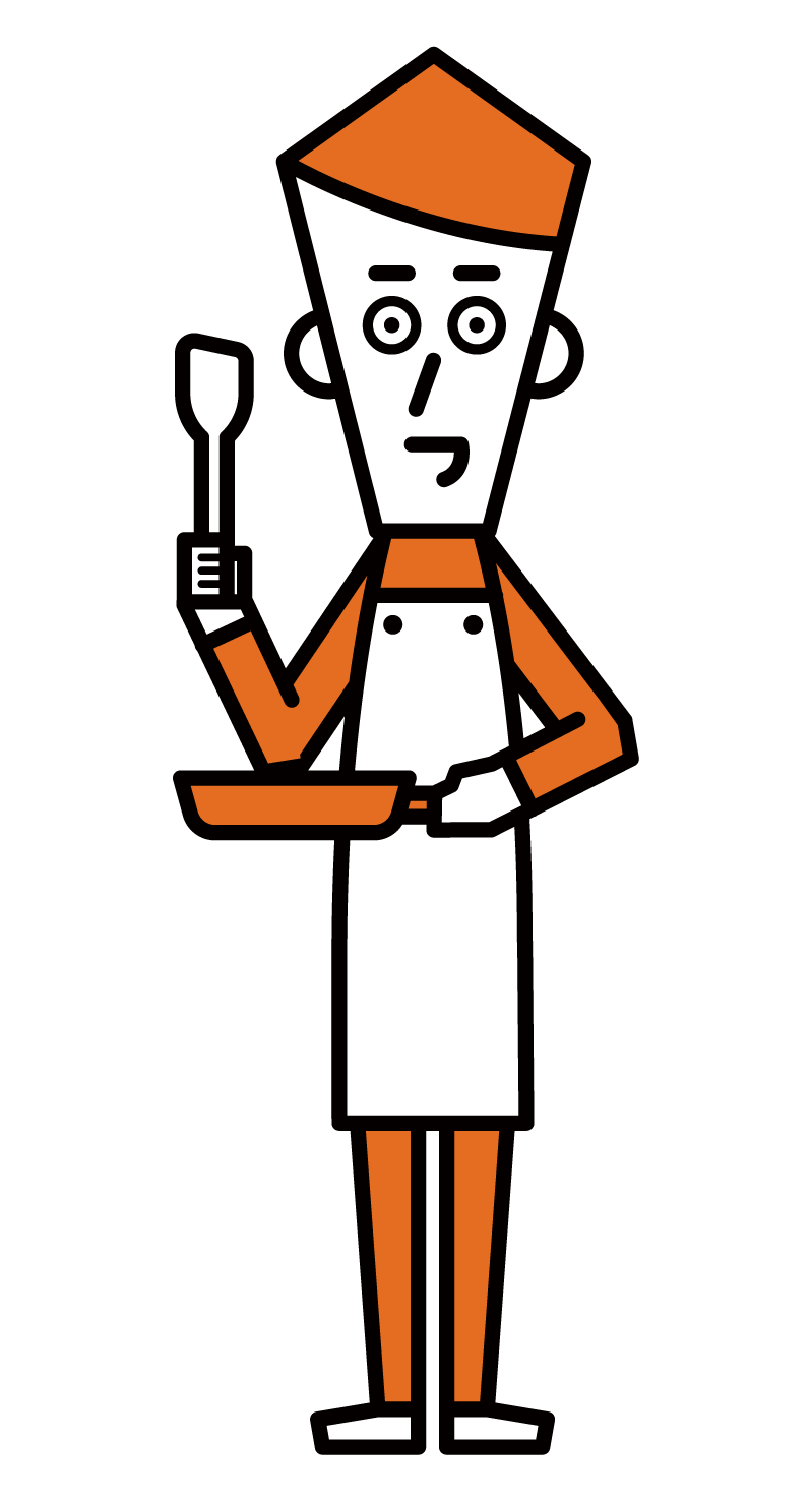 Illustration of food coordinator (male)