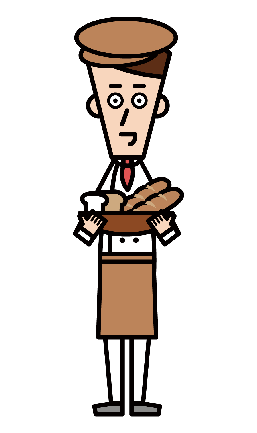 Illustration of a baker (male)