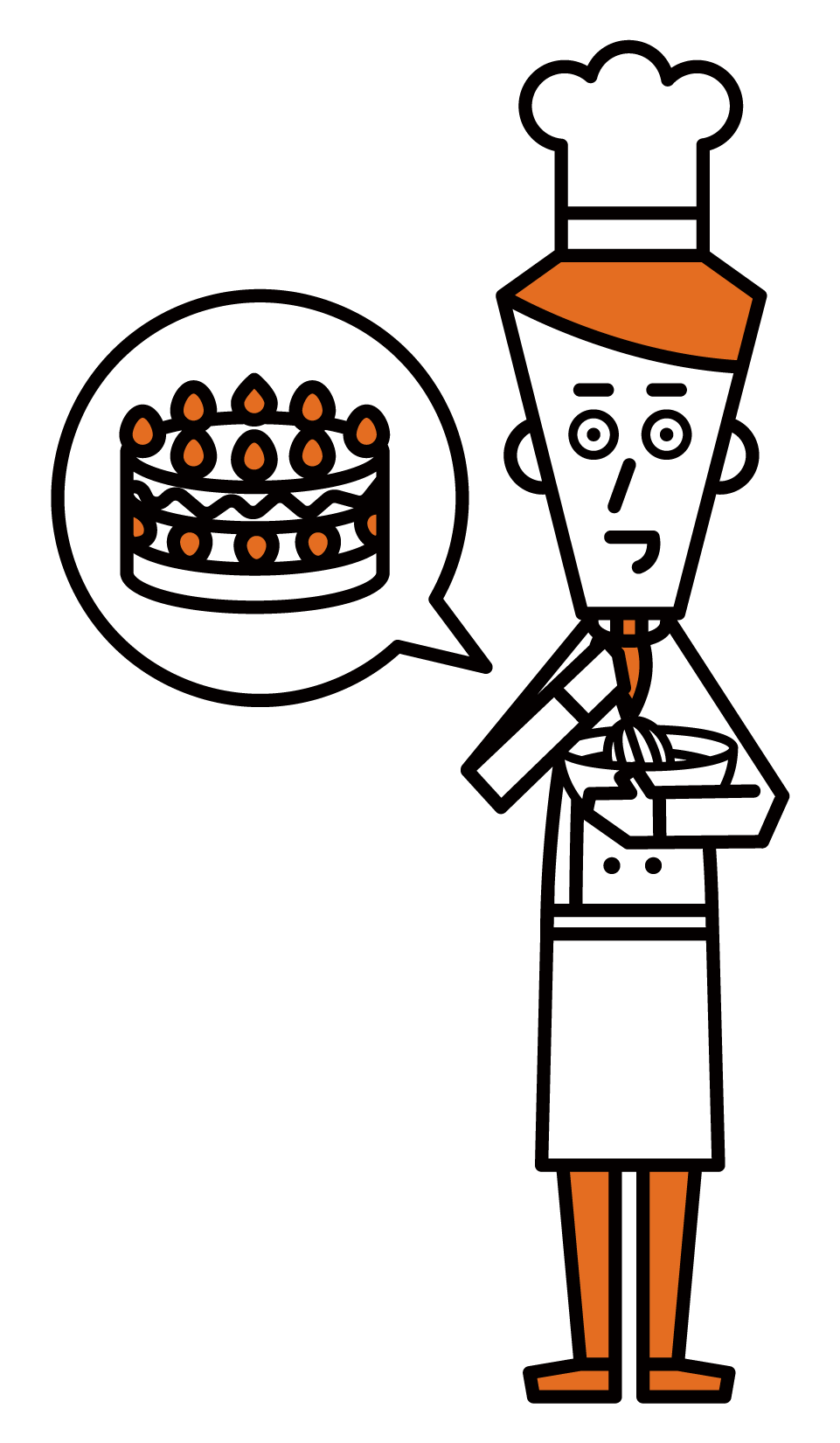 Illustration of a patissier (male)