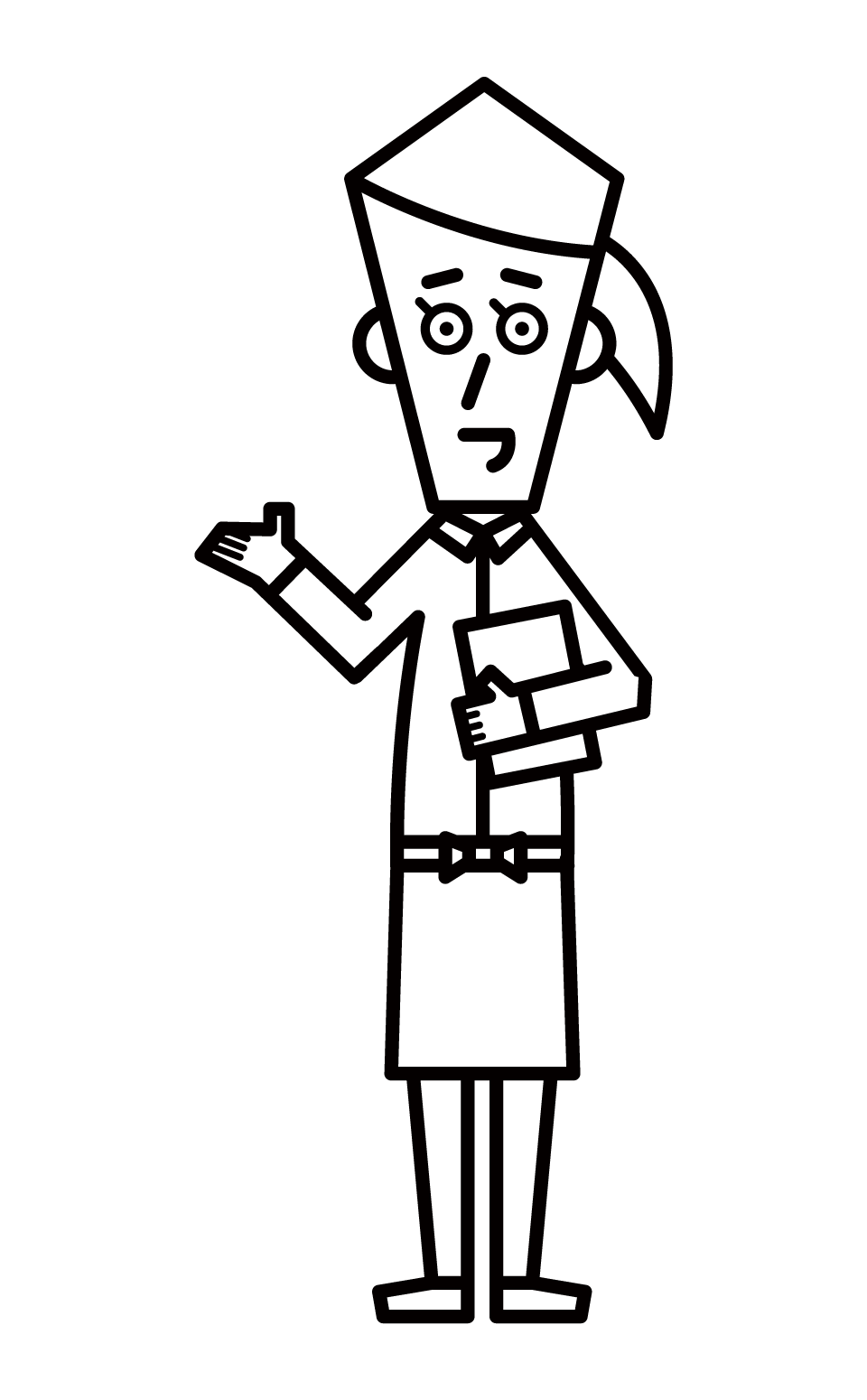 Illustration of Hall Staff Waitress (Female)
