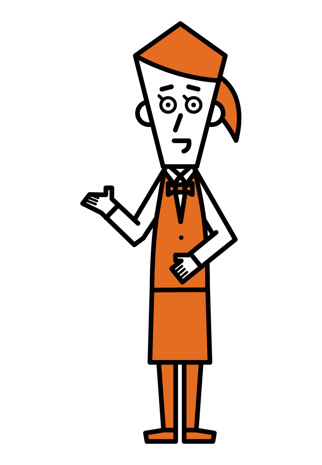 Illustration of a salesperson (female)