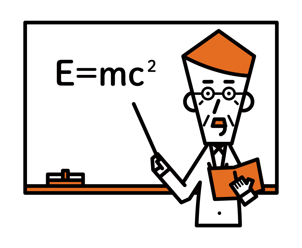 Illustration of a physicist (male)