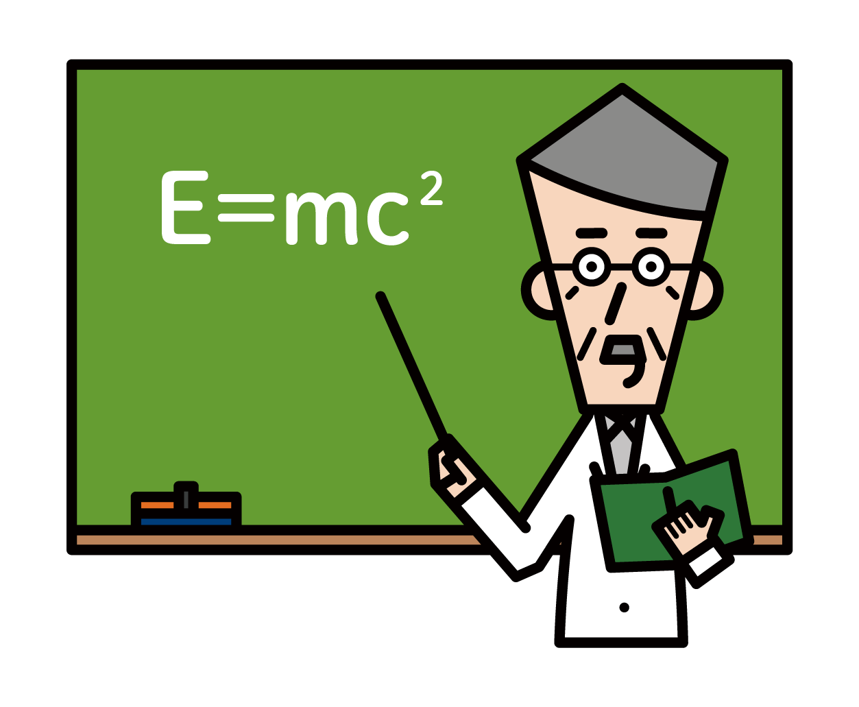 Illustration of a physicist (male)