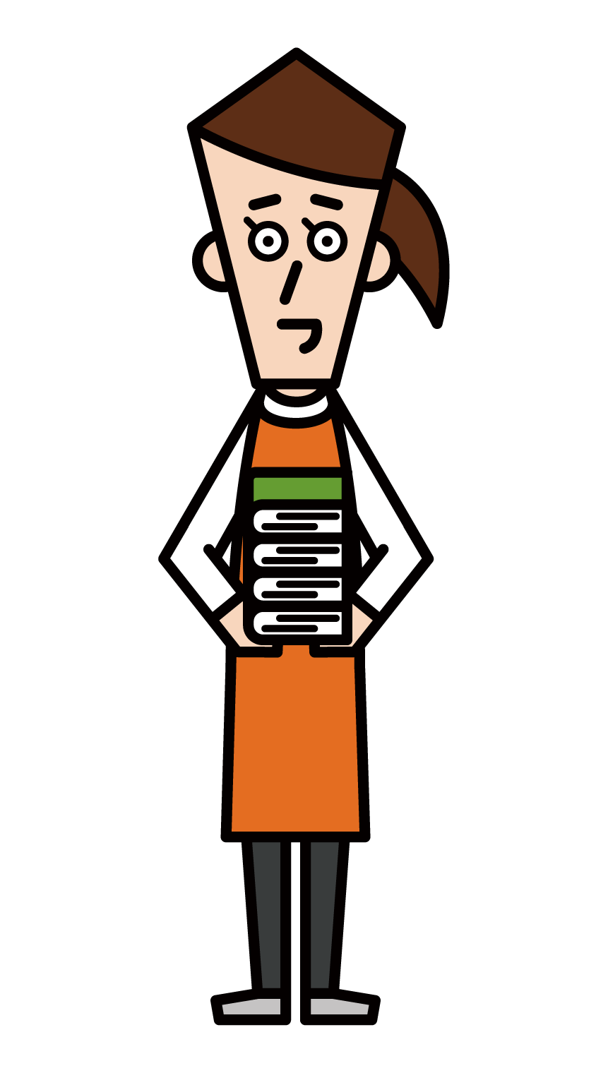 Illustration of a librarian (male)