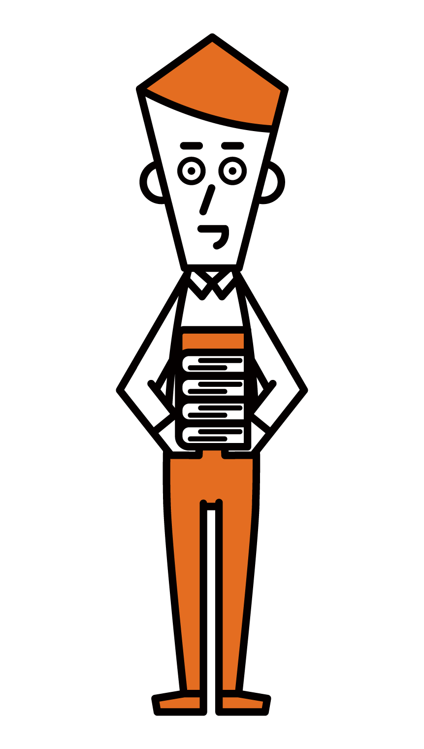 Illustration of a librarian (male)