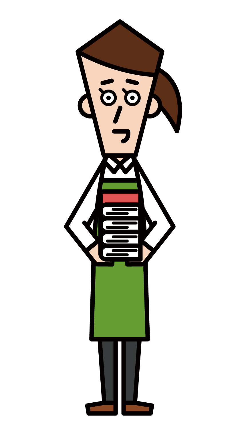 Illustration of a librarian (male)