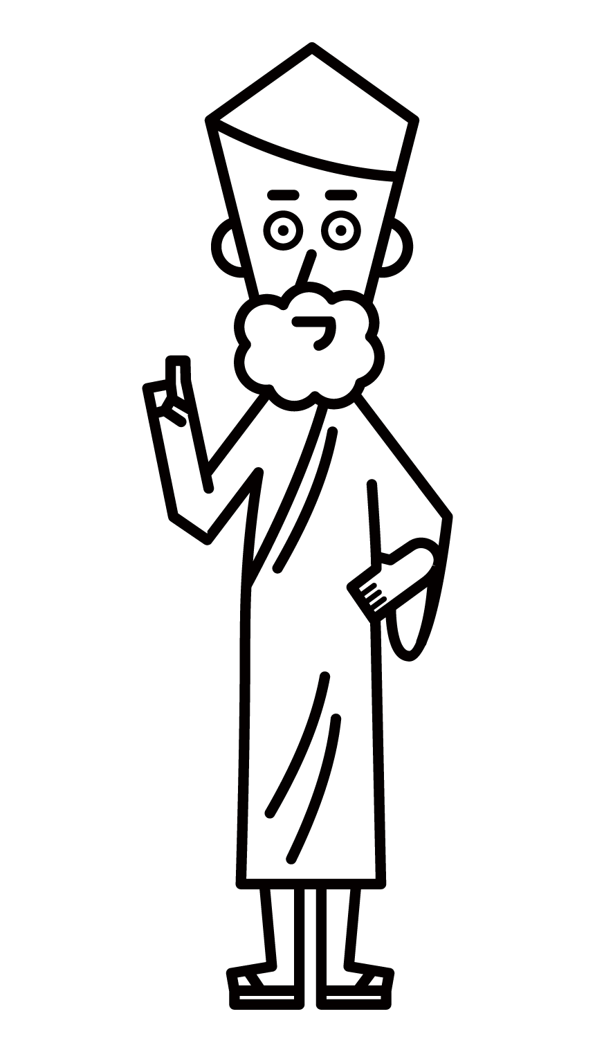 Illustration of a philosopher (male)