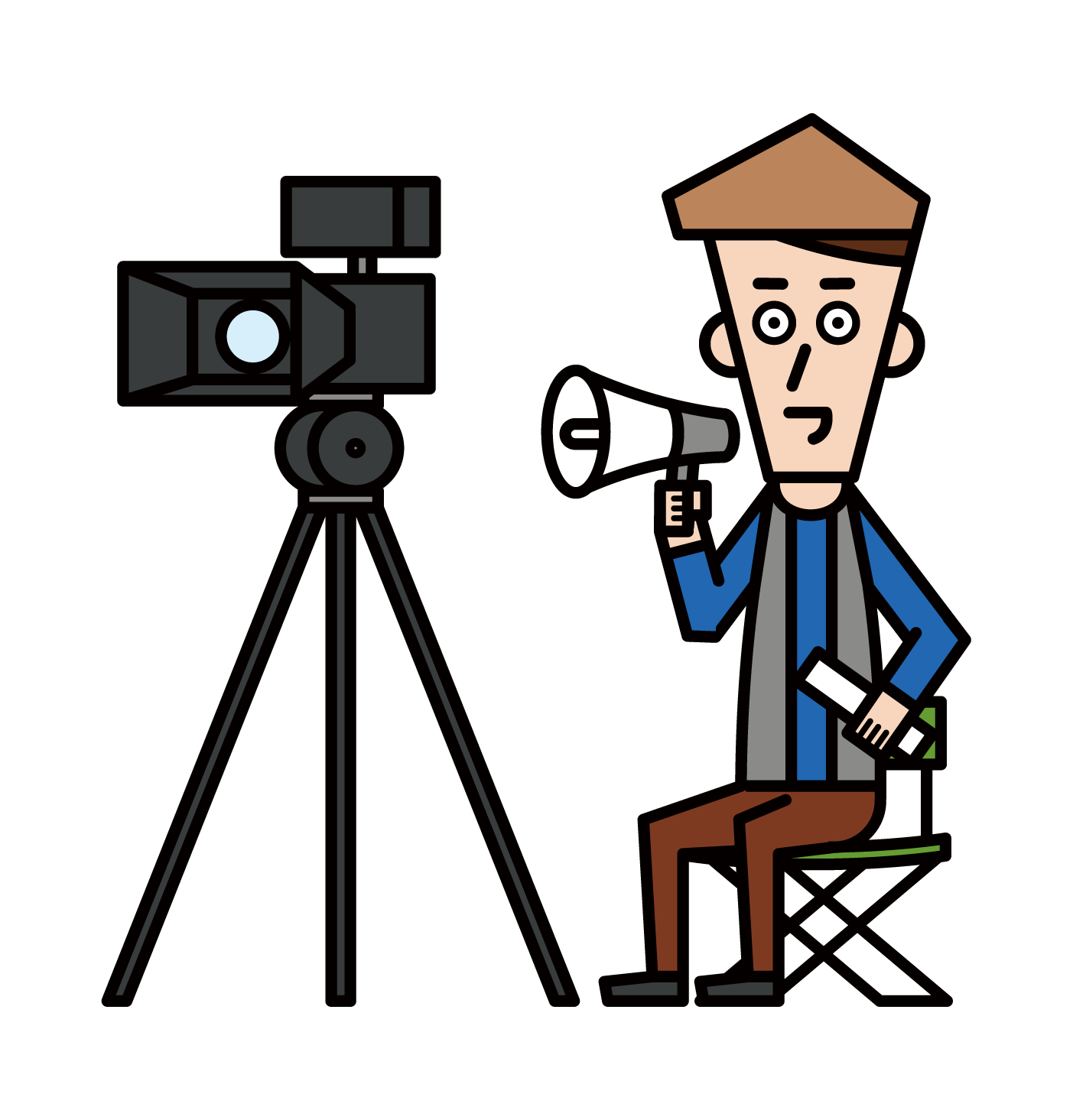 Illustration of a TV producer (male)