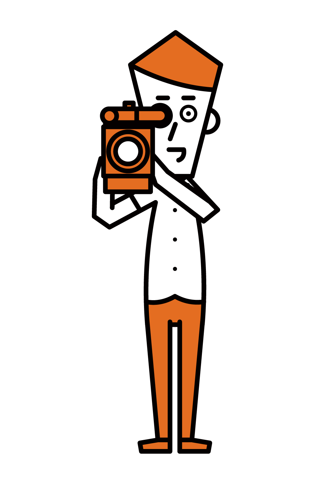 Illustration of TV photographer and videographer (male)