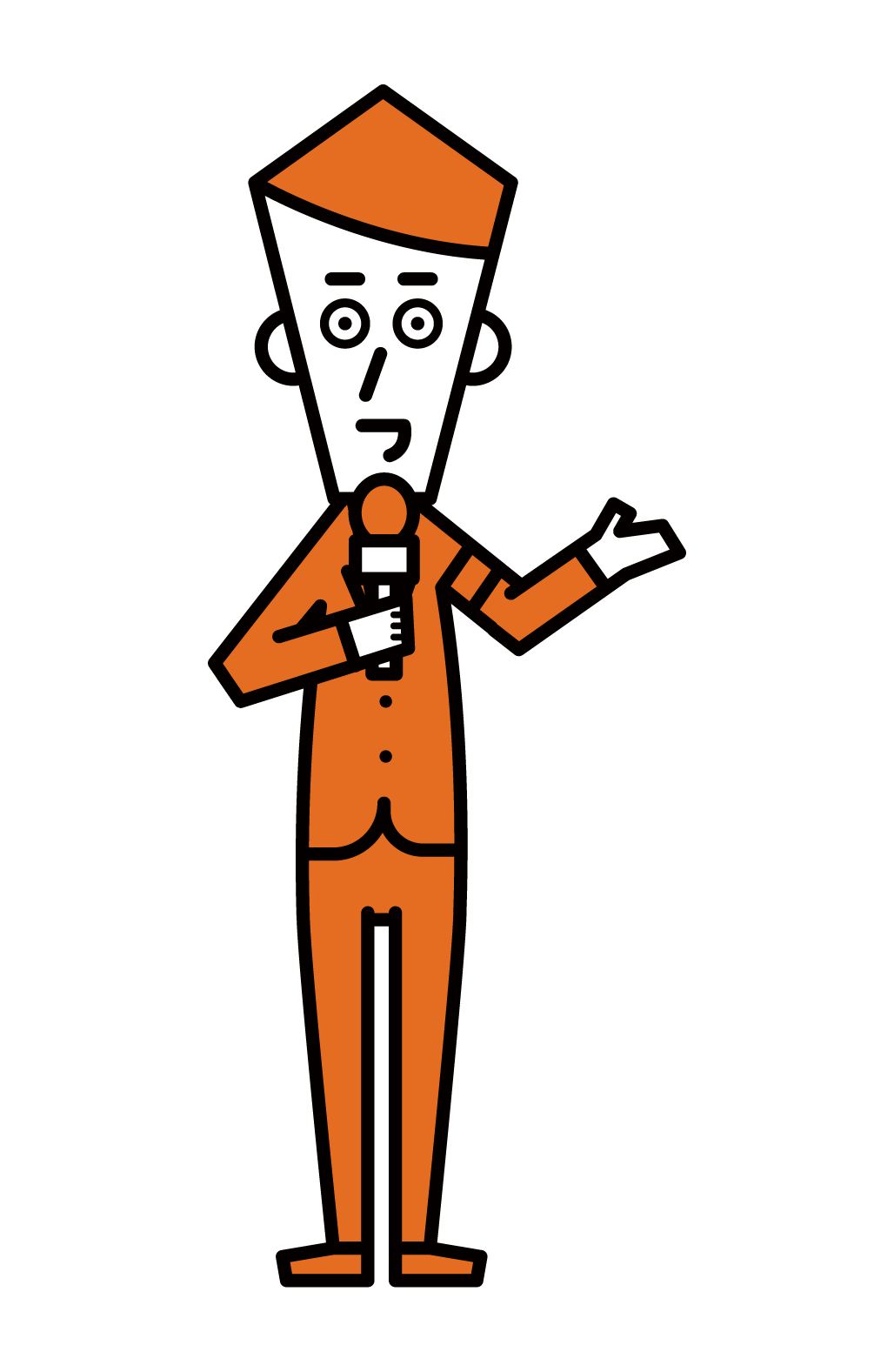 Illustration of a journalist (male)